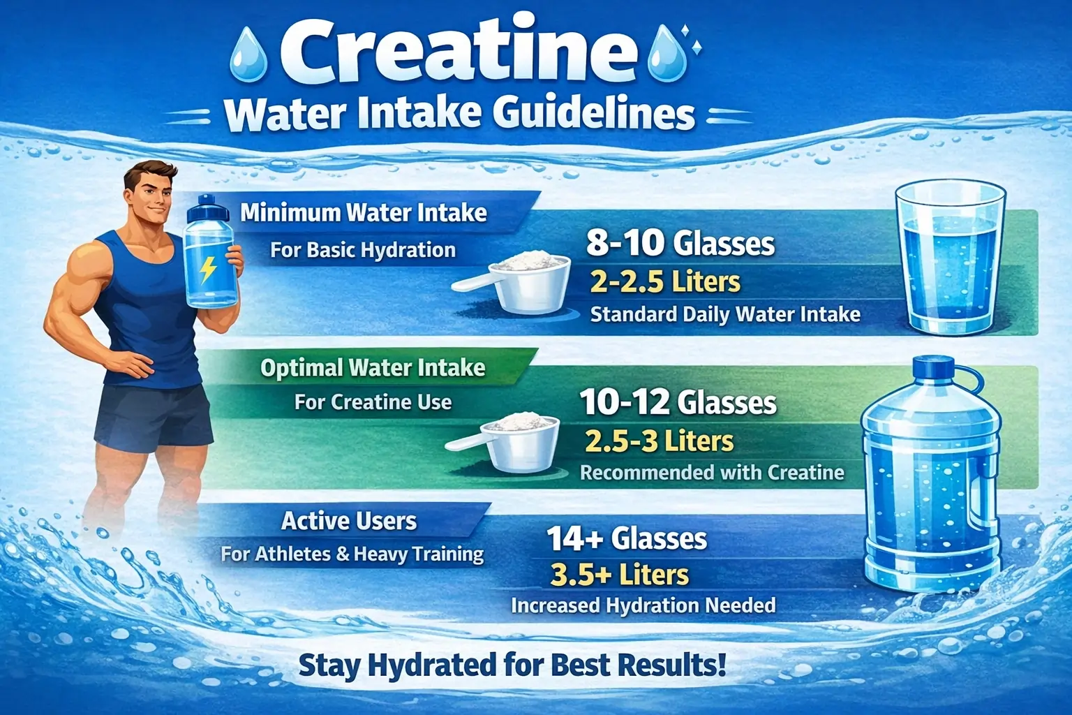 Creatine Water Intake Calculator Image